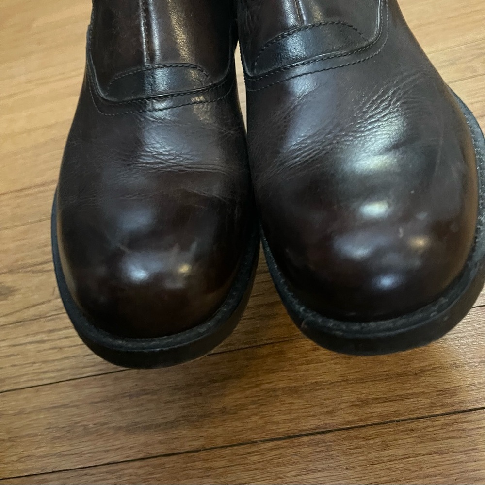 Men’s Leather J&M Johnston & Murphy Slip on Side Zipper Boots Size 9.5 - Picture 8 of 12